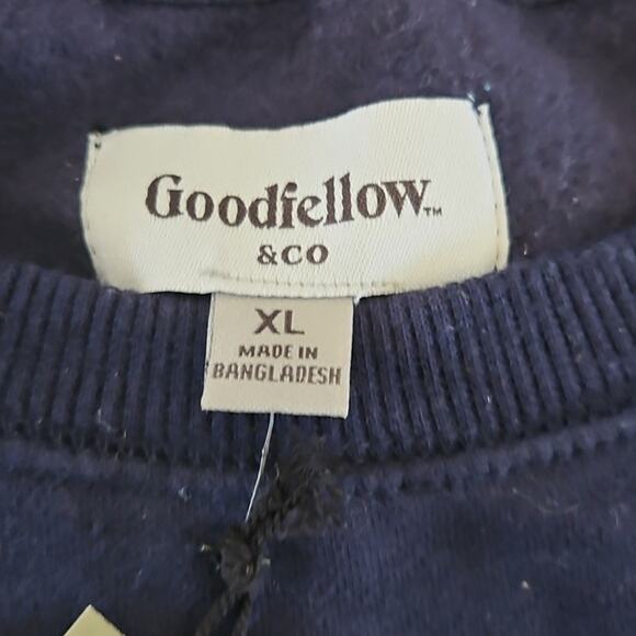 Goodfellow & Co Men’s Colorblock Crewneck Sweatshirt XL Navy Blue Gray White - Picture 4 of 7